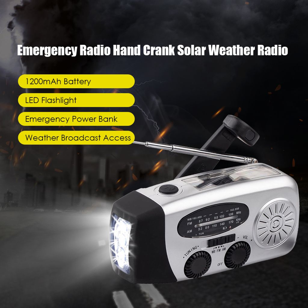Haushalt Notfall Radio Solar Wetter Radio Radio mit LED Taschenlampe 