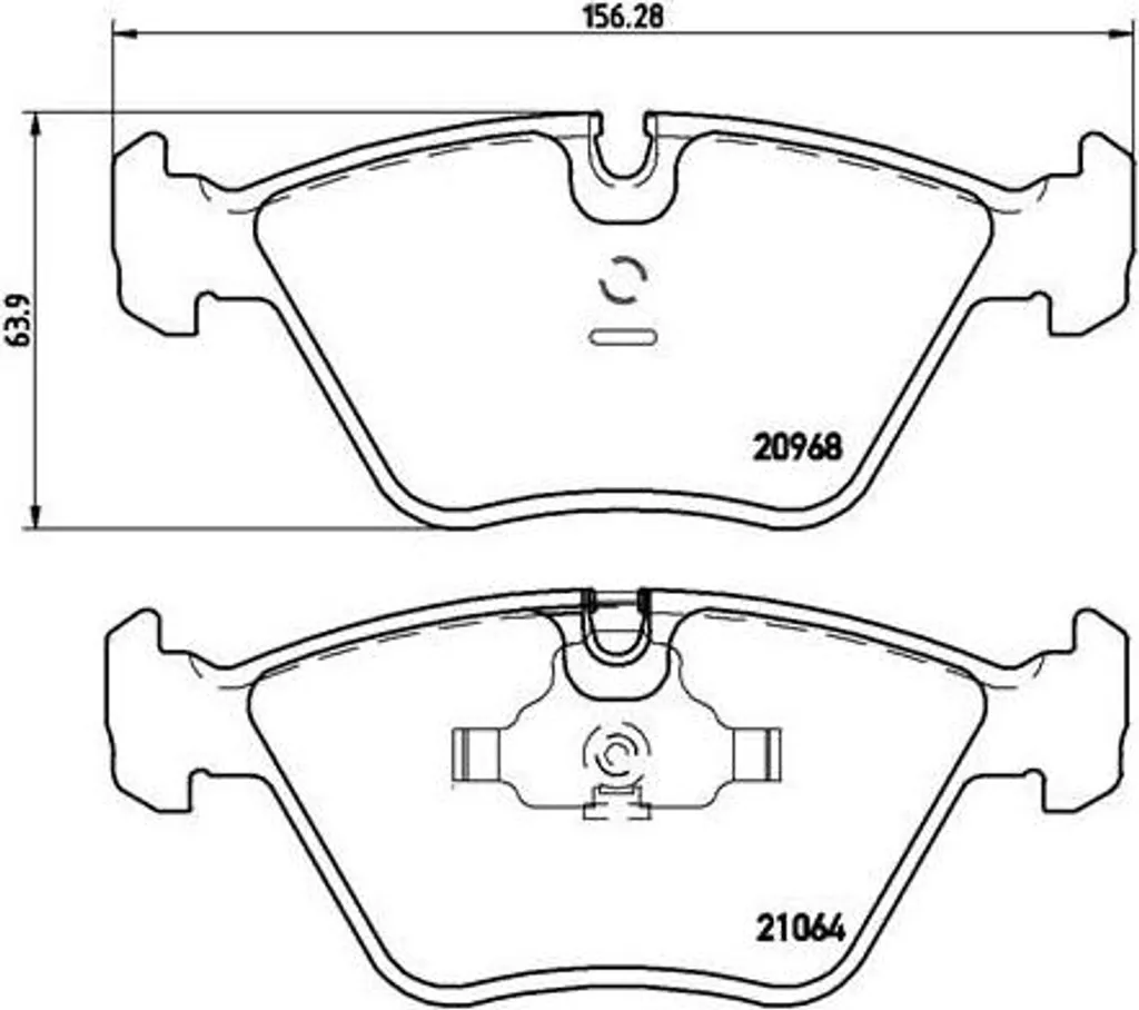 Jeu de plaquettes pour frein à disque Brembo P 06 012 série 5 et 7