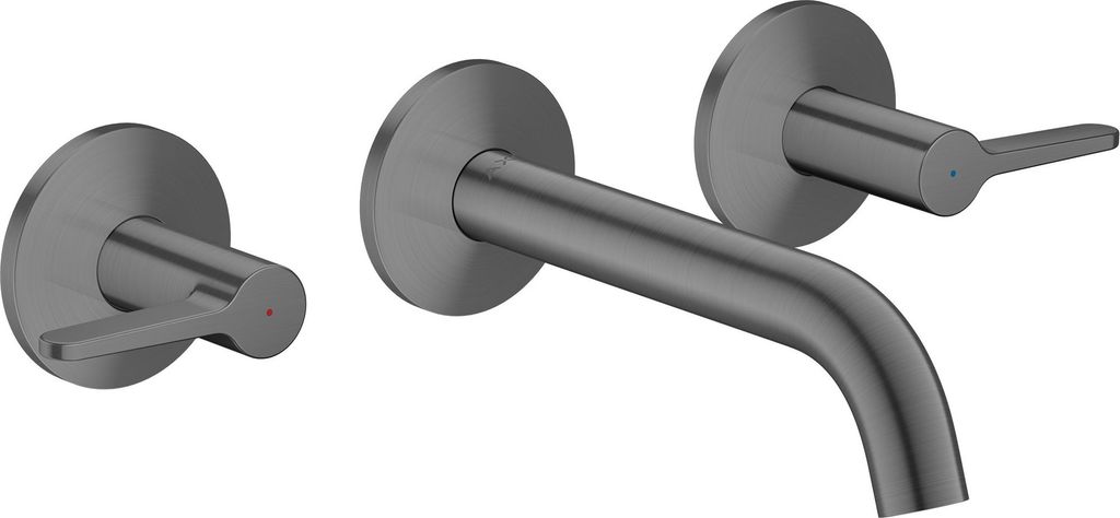 hansgrohe AXOR One 3-Loch Waschtischarmatur Unterputzmodell für Wandmontage, Auslauf 160mm, mit Hebelgriffen, 48150340