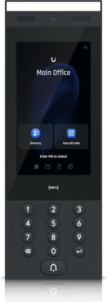 Interphone pour Bureau et Maison Connectée PoE 48V DC Noir Élégant