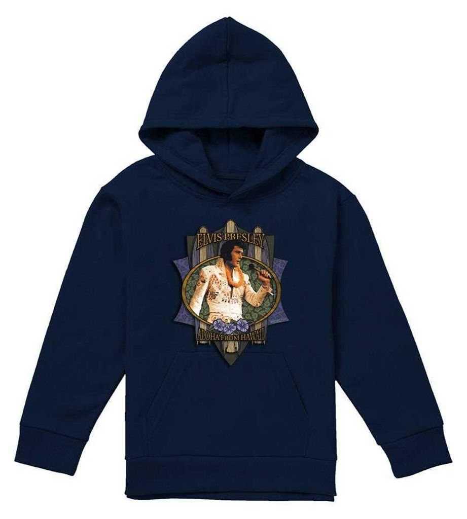 Elvis Presley - "Aloha From Hawaii" Kapuzenpullover für Kinder TV32223 (116) (Marine)