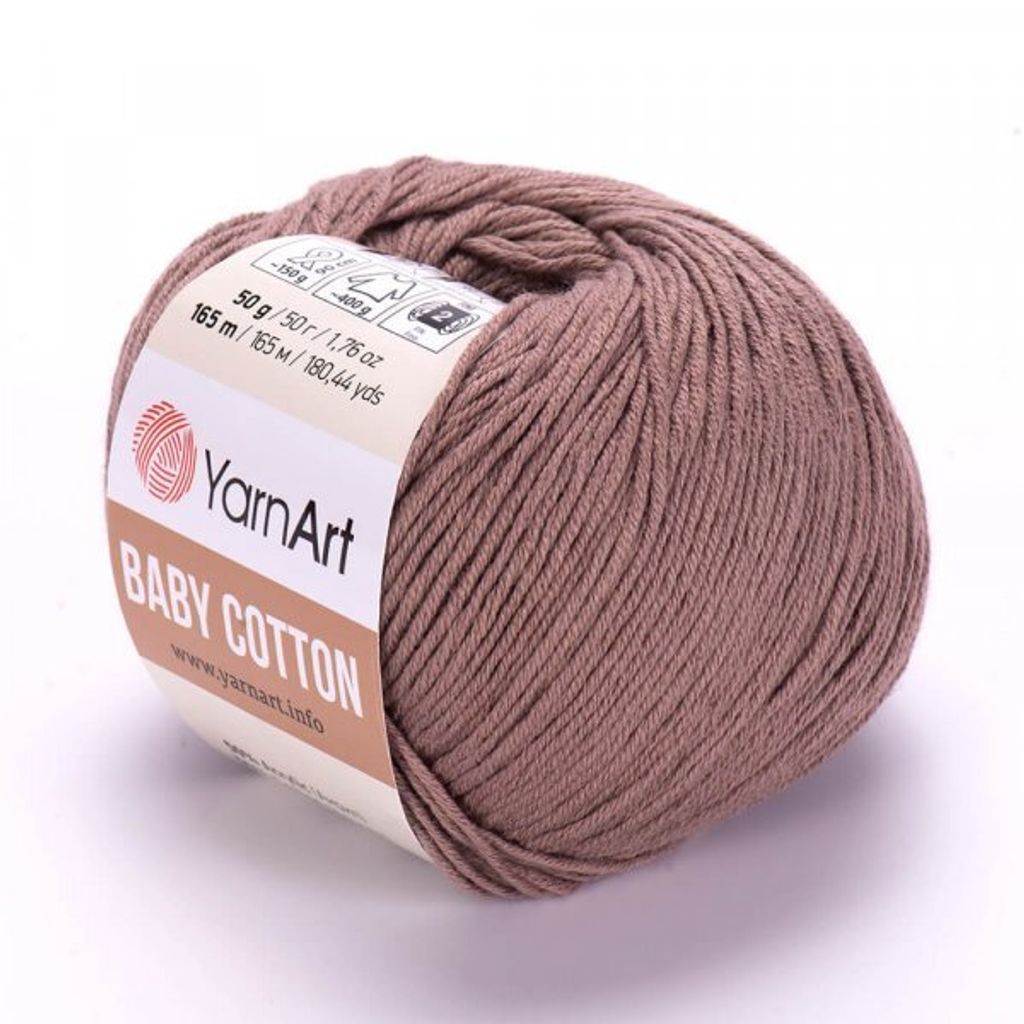 YarnArt Baby Baumwolle 407 Mocca - Weichheit & Produktbild 