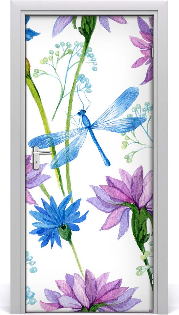 Tulup Türaufkleber 95x205 cm Dekorative Aufkleber Selbstklebend Wasserdichte Tapete Abnehmbar Schlafzimmer Wohnzimmer Wohnkultur - Blumen und Libe...