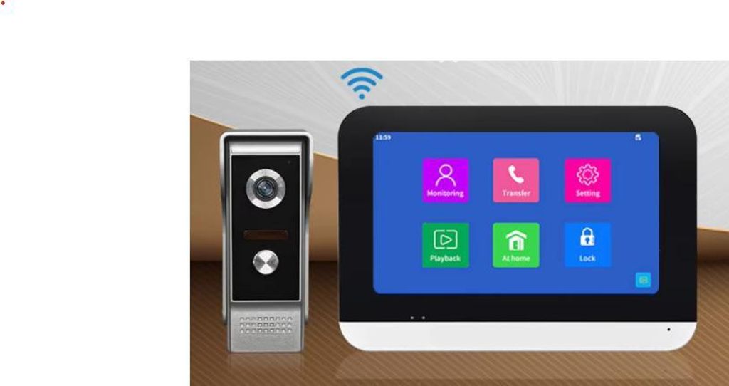 Intelligente 7"-Video-Türklingel mit Monitor PST-DB10 – Tuya, WiFi/PoE, 1080p, Nachtsicht, Fernentriegelung