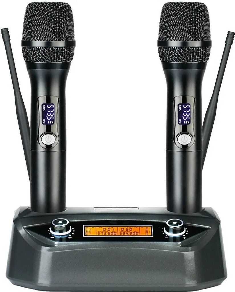 Fini les Coupures de Son avec ce Double Microphone Sans Fil INF Noir