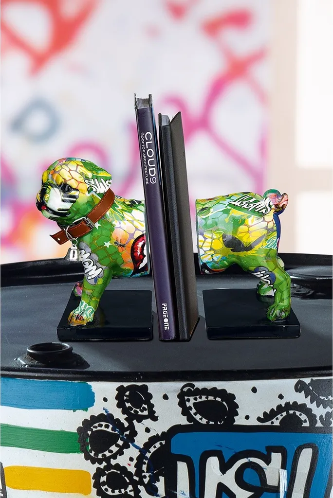 Regalo Originale: Fermalibri Bulldog Street Art Casablanca 37392