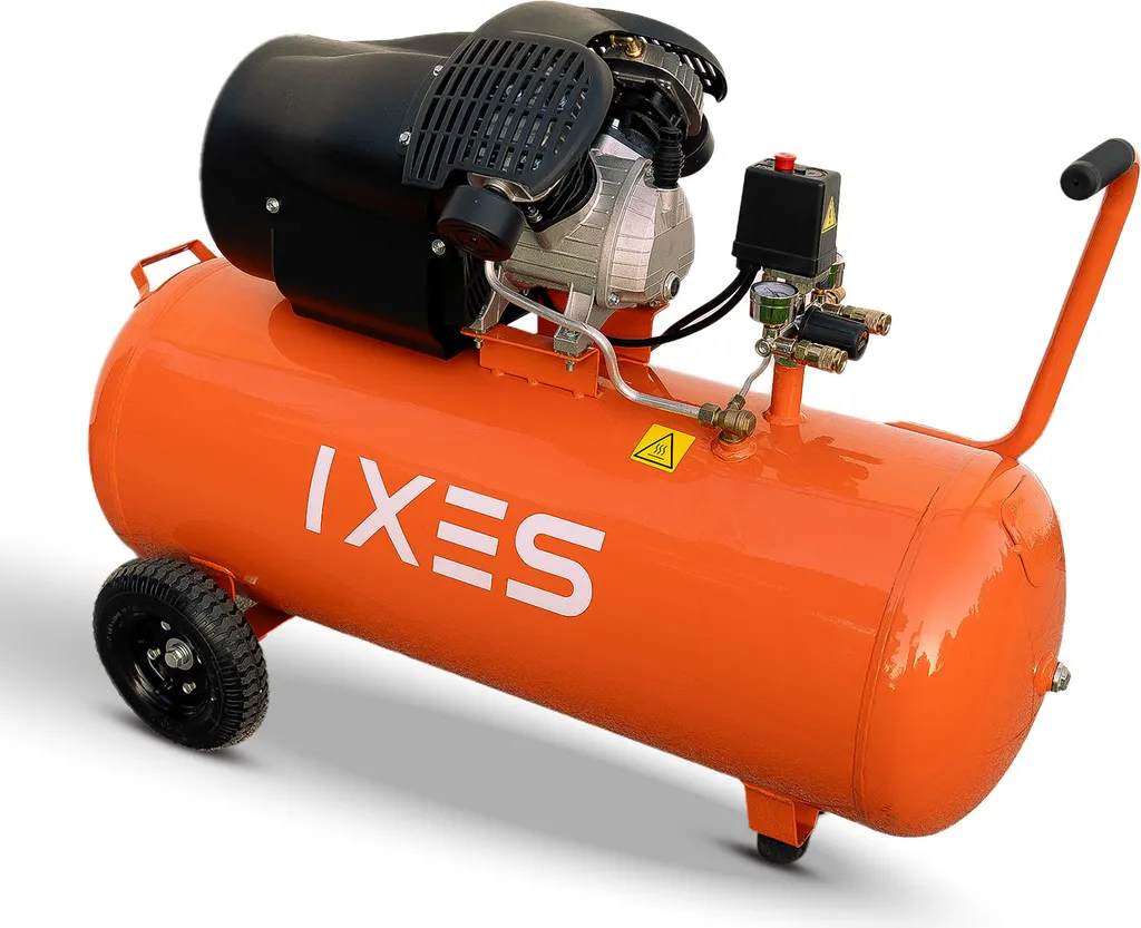 Compresseur d'air 100 litres 10 bars IXES IX-AC120TZ bicylindre 3 CV pro
