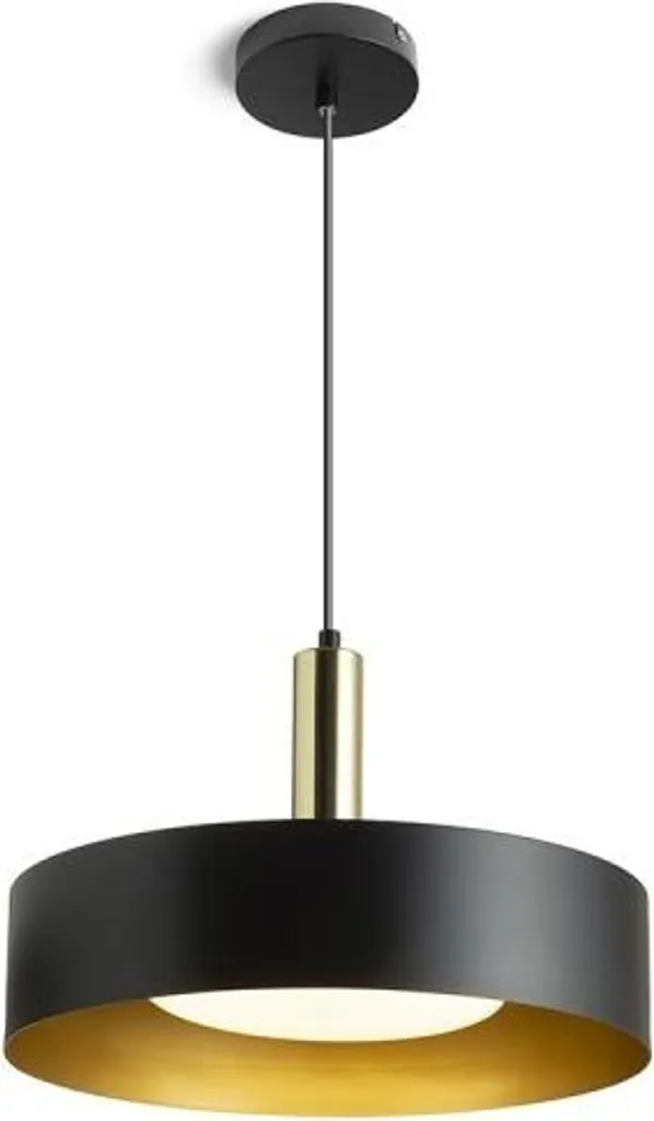Suspension GIULIA 40 Noir et Laiton Brun Doré 230V LED E27 30W Design