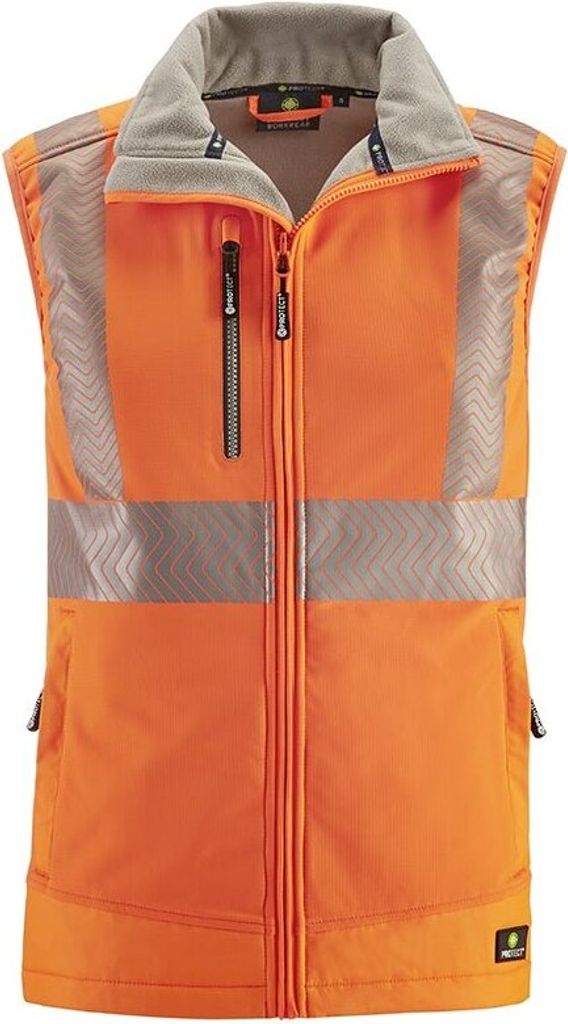 4PROTECT Warnschutz-Softshellweste PARAMUS Leuchtorange S