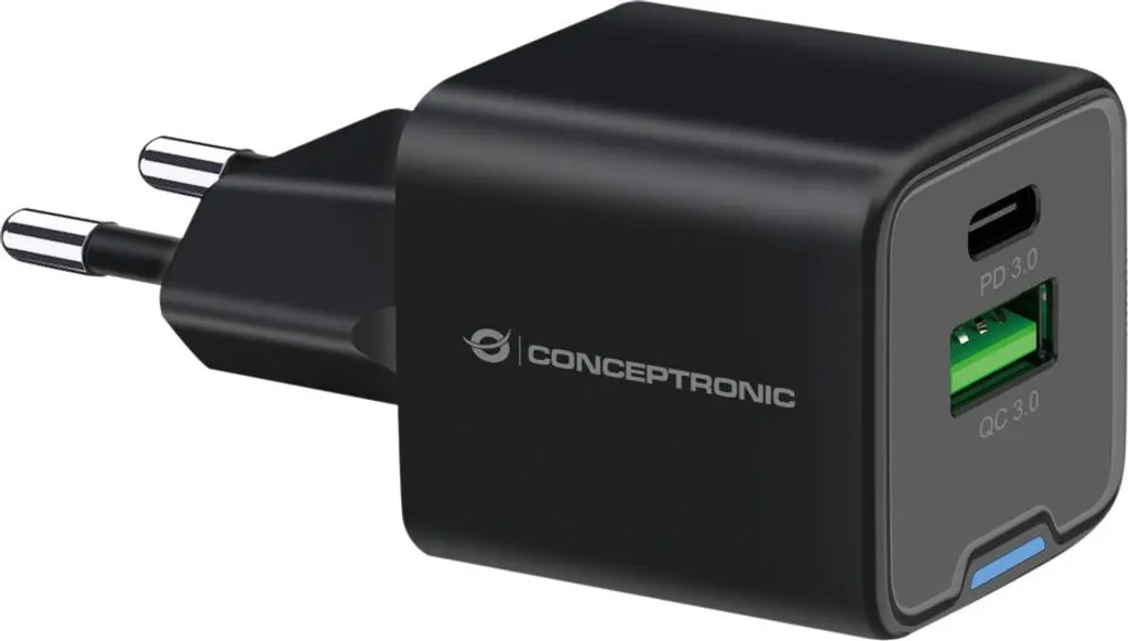 Conceptronic ALTHEA15B 20W USB-C PD e USB-A - Caricabatterie Auto Rapido