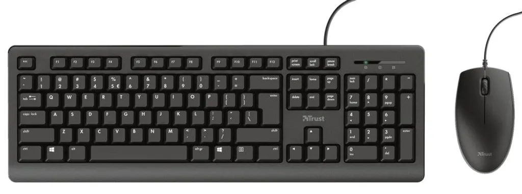 Clavier et Souris TRUST Primo Résistants aux Liquides Layout BG Noir