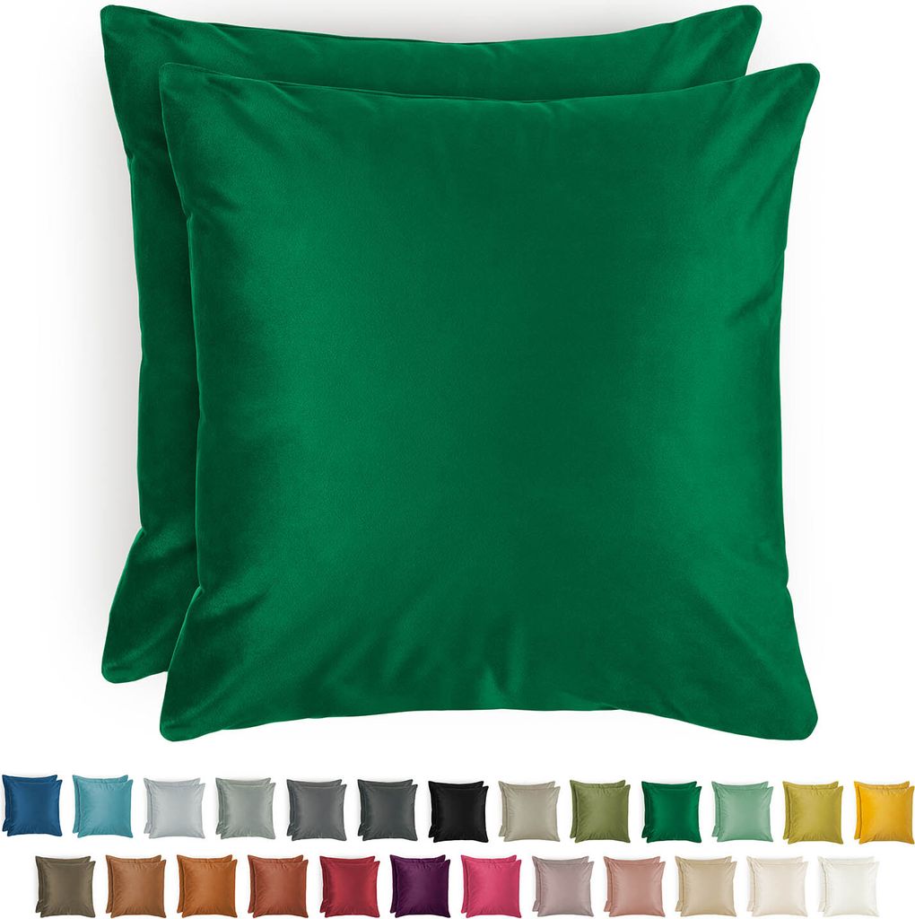 Blumtal 2er Set Kissenbezug 40x40 cm Samt - edler Produktbild 