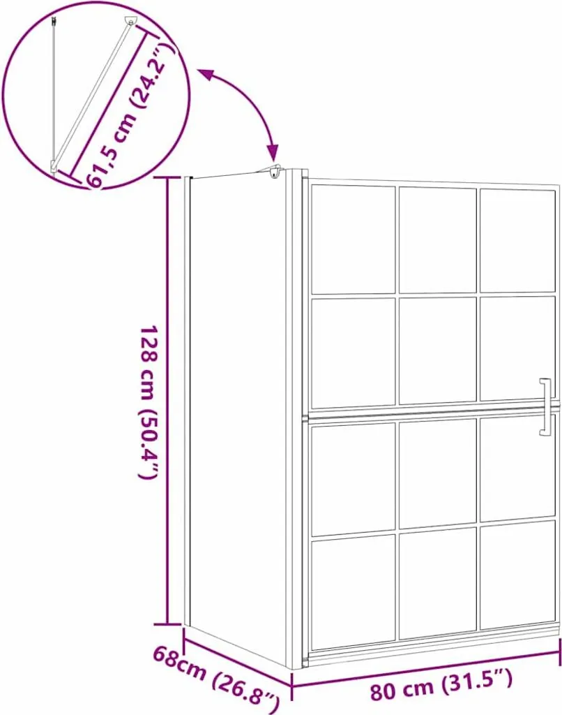 Paroi de douche vidaXL 80x68x128 cm : finissez-en avec l'eau sur le sol - 8