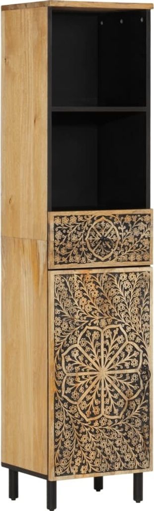 Badschrank 38x33x160 cm Massivholz Mango