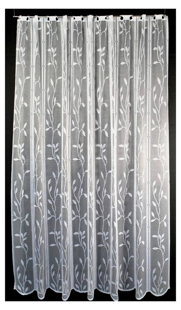Raffrollo Blätterranke 150x130,5 cm H/B Weiß Bistrogardine Vorhang Küche 1er Pack