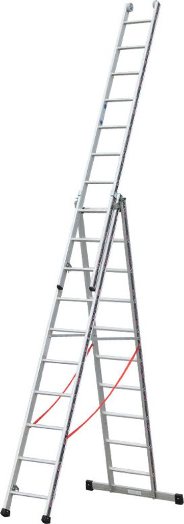 Euro-Profi Mehrzweckleiter 3-tlg. Mod. S307 - Sprossenanzahl: 3 x 10, max. Arbeitshöhe: 8,15 m
