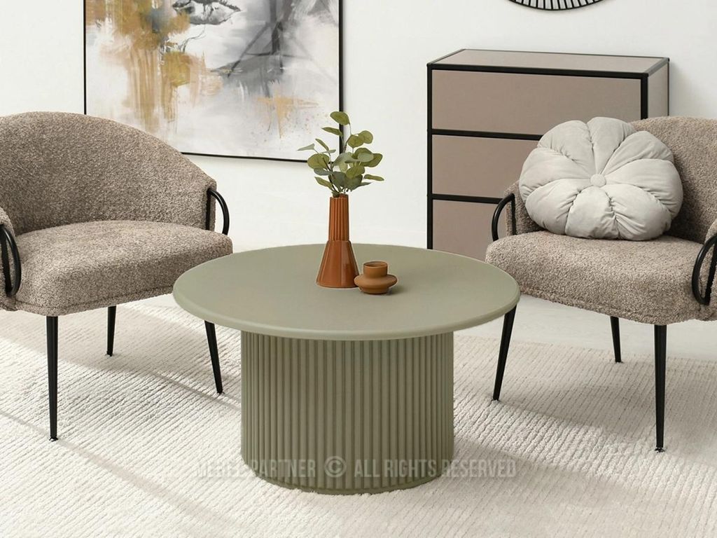 Runder Couchtisch ALBAN - grün