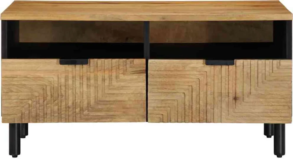 Tavolino Vintage vidaXL 80x54x40 cm in Legno Massiccio Mango
