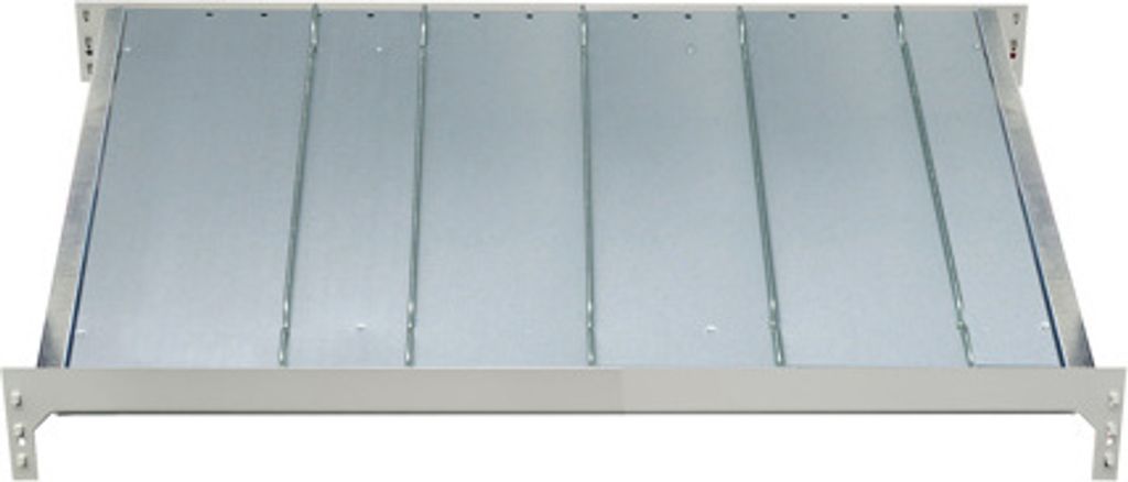 Zusatzebene für Schulte Kanbanregal MULTIplus150 | BxT 100x60cm | Traglast 150kg | mit Trenn- und Seitenführungen | Verzinkt