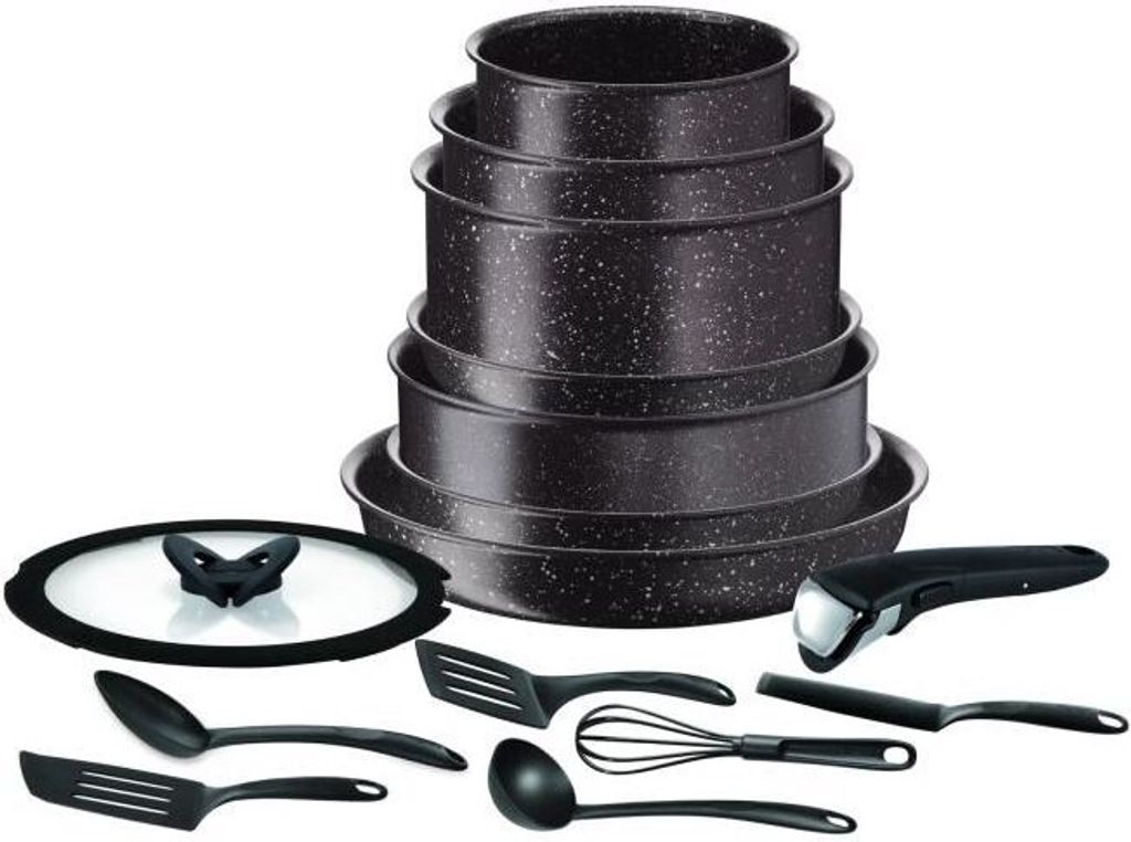 TEFAL Pfannenset 15 tlg. Pfanne Bratpfanne Kasserolle Stielkassarolle + Zubehör