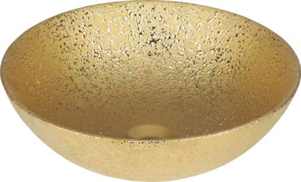 Differnz Aufsatzwaschbecken Bright 36 x 36 cm Keramik gold 38.009.29