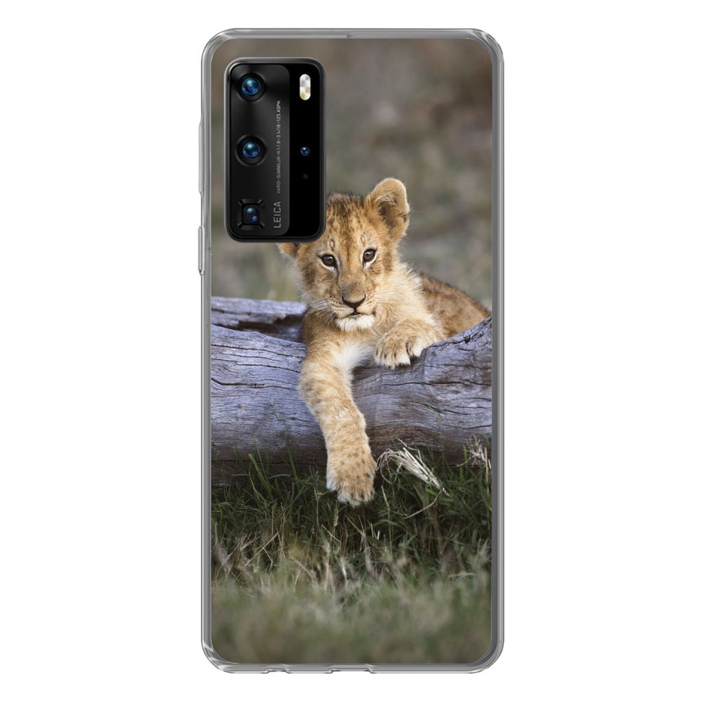 MuchoWow Handyhülle Schutzhülle Hülle für Huawei P40 Pro Jungtier - Tier - Natur Silikon Softcase Handy Hülle - Schutz