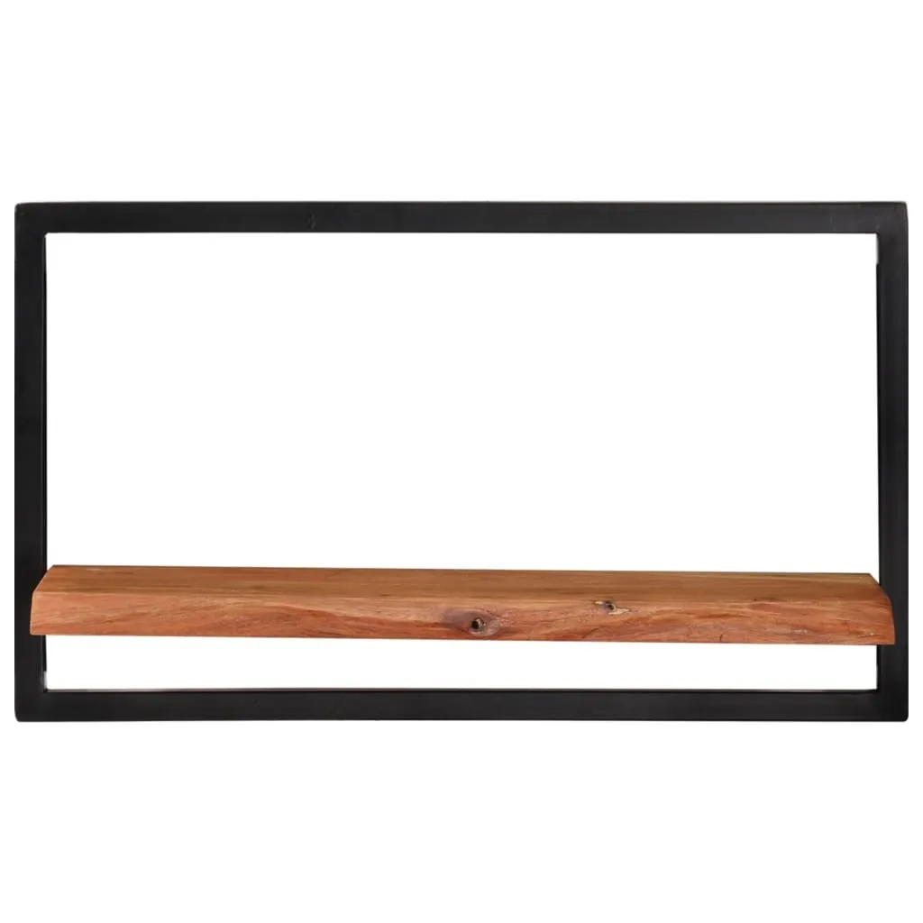 OFFERTA Set 2 Mensole vidaXL Acciaio e Acacia 60x25x35 cm - Prezzo Top