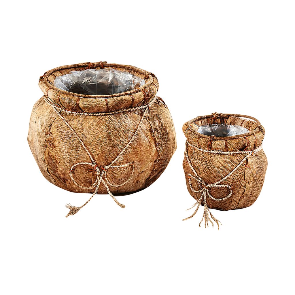 Kobolo doniczka kokosowa zestaw 2 - 25x22 cm / 30x41 cm - Zdjęcie produktu 