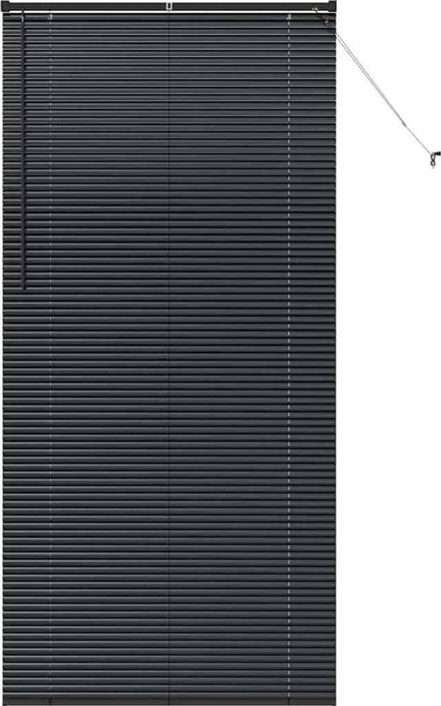 vidaXL Balkenjalousien Schwarz 220 x 100 cm Aluminium Produktbild 
