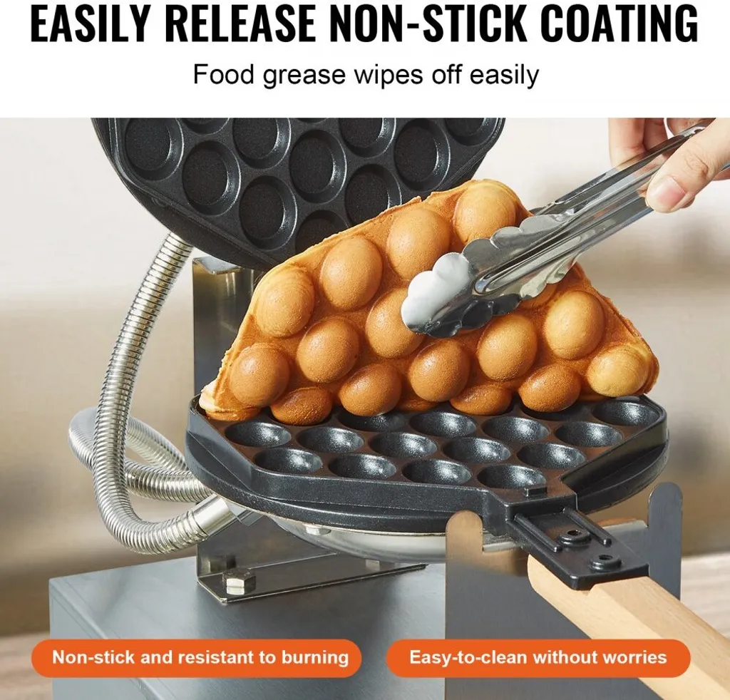 Gaufrier Bubble Waffle Maker 1400W avec Température Réglable 250°C - 4