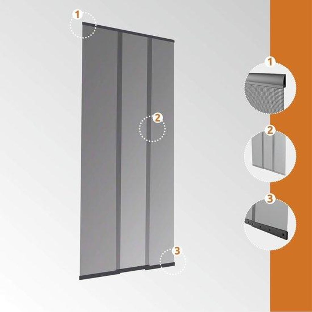 Famanu vliegenhor: eenvoudige vliegenbescherming - 95 x 220 Productafbeelding 