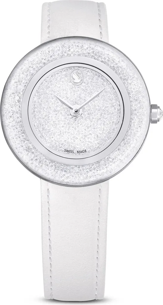 Montre Swarovski Crystalline Lustre blanche : luxe et précision suisse