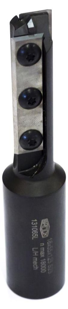 BRÜCK WP-Schaftfräser Z 2 für CNC D = 20 mm - links NL=55mm GL=125mm S=20x55mm m.HW-Einbohrs. | 131069L