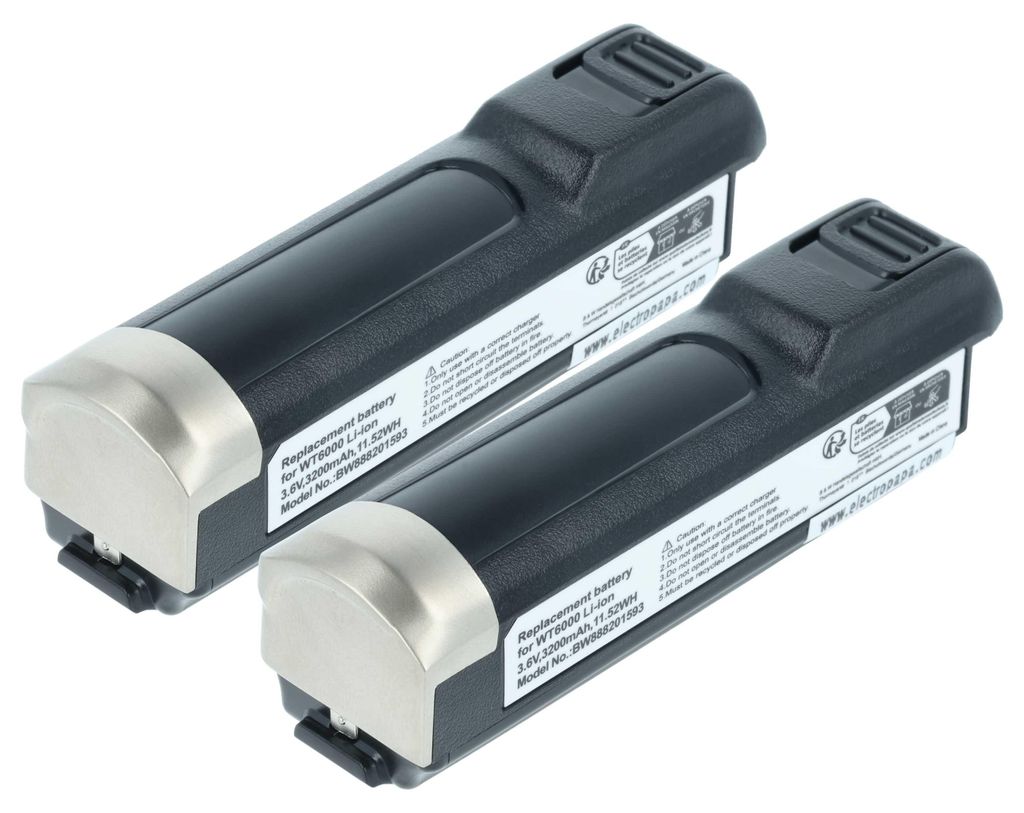 vhbw 2x Akku kompatibel mit Zebra WT6000, RS6000, WT6300, WT60A0 Barcodescanner POS (3200 mAh, 3,6 V, Li-Ion)