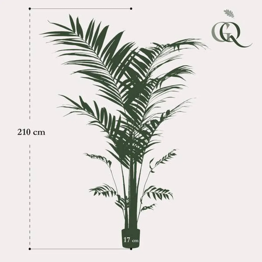 Palmier Kentia artificiel XXL 210cm - Feuillage dense haute qualité
