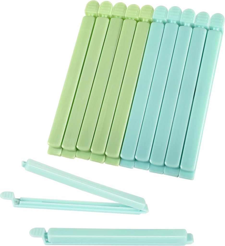 10 Stück Clips für Tüten, Kunststoff Verschlussclips 15,3 Produktbild 