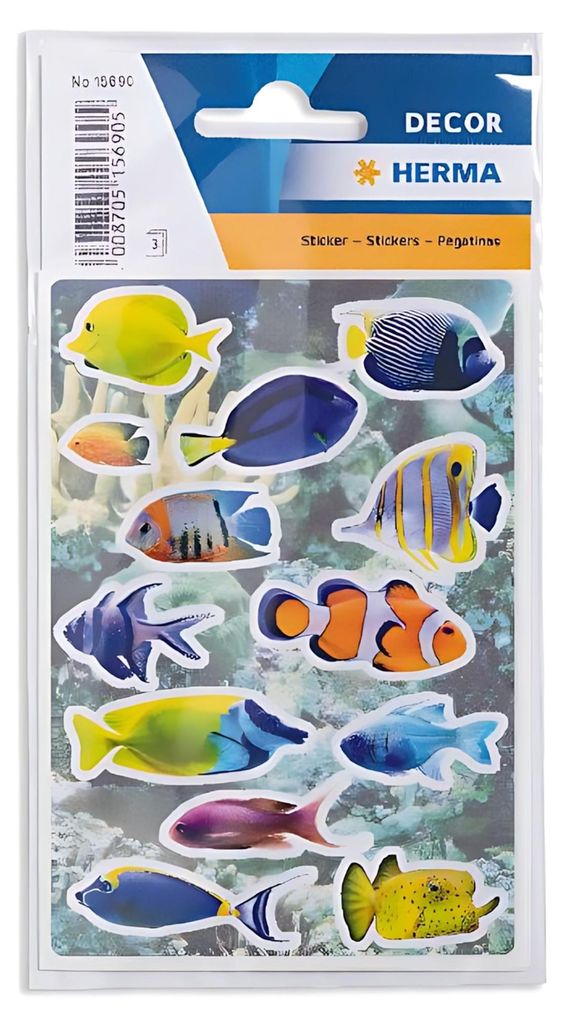 HERMA 15690, Papier, Mehrfarbig, Fisch, Permanent, 39 Produktbild 