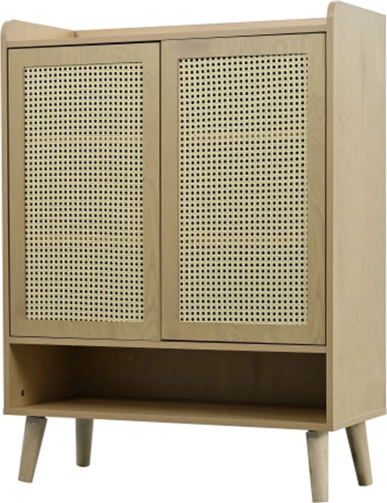 Solution de rangement entrée 80cm : commode rotin pour petits espaces - 11