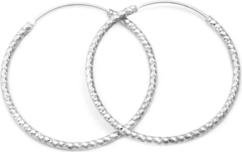 Boucles d'oreilles argent pour soirée - Créoles chic luxe 3,5 cm