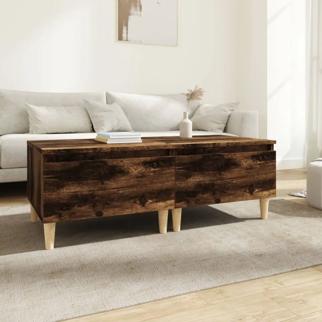 Coppia Tavolini SYFAX™ Rovere Fumo 50x46x35cm | Arredo Legno Multistrato - 2