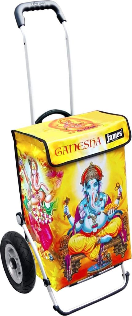 James Einkaufstrolley - GANESHA - stabiler Einkaufswagen mit individuellem Design - mehrfarbig: bunt in Ausführung: Royal-Luftraeder