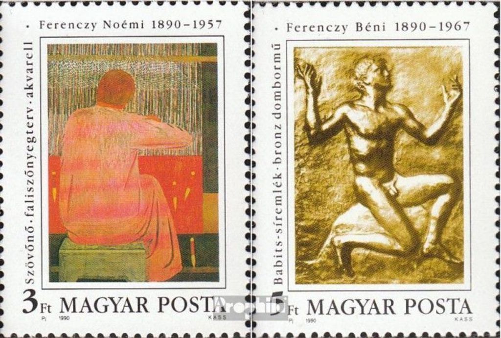 Briefmarken Ungarn 1990 Mi 4095A-4096A (kompl.Ausg.) postfrisch Noémi und Béni Ferenczy