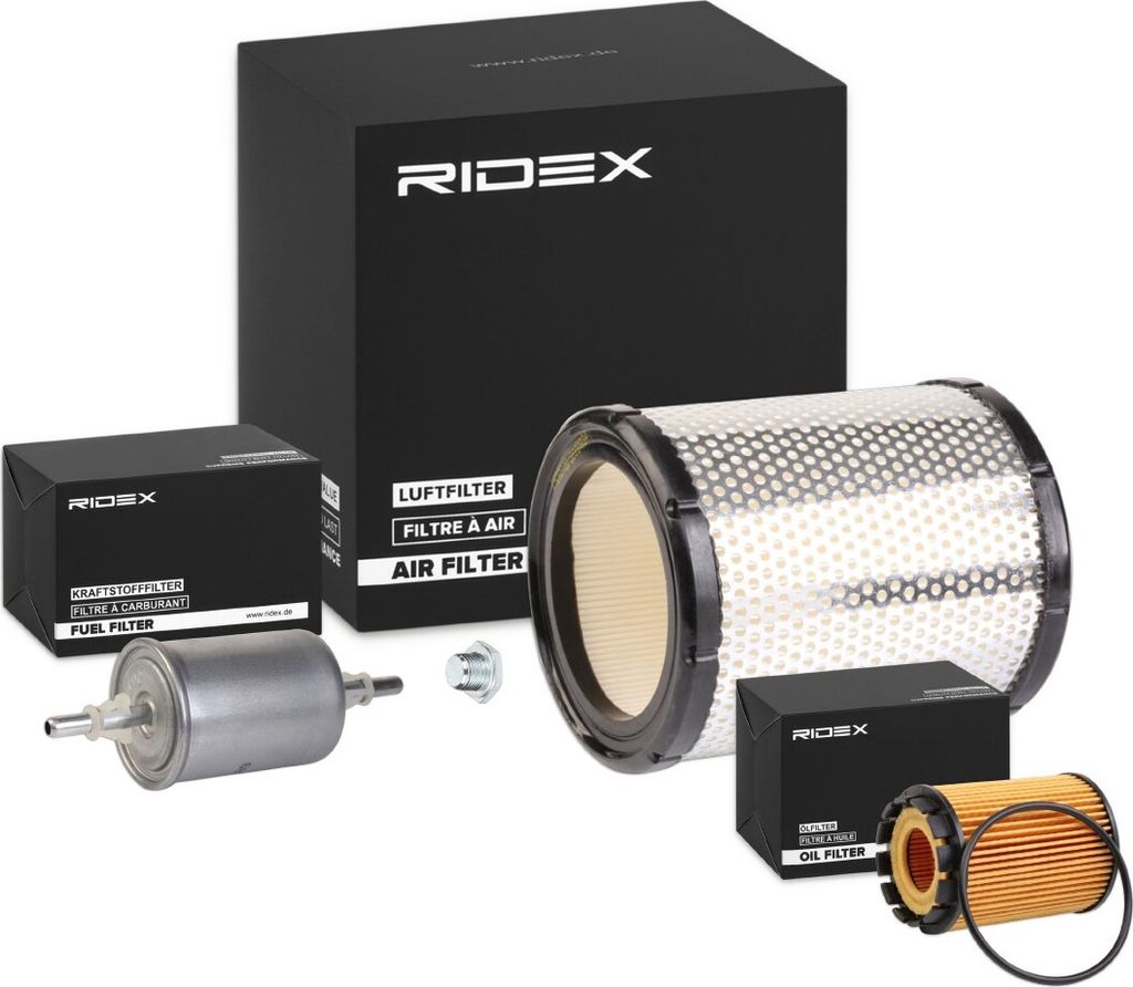 RIDEX Filterset Inspektionspaket Filtersatz passend für PEUGEOT 306 Schrägheck (7A, 7C, N3, N5) 106 I (1A, 1C) 306 (7B, N3, N5) für CITROËN