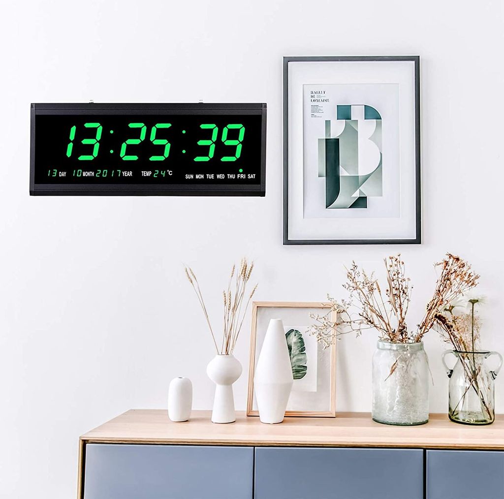 Wanduhr Digitaluhr Led Uhr Digital Wall Clock Kalenderuhr Produktbild 5