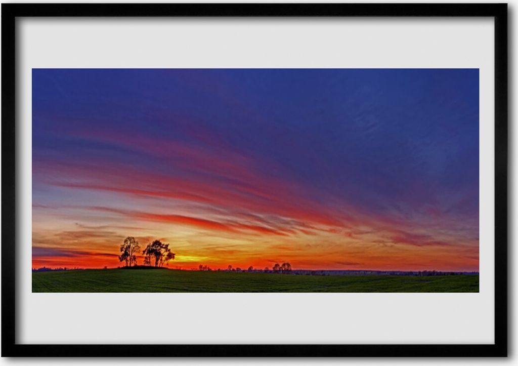 Bild 100x70 MDF-Rahmen Wandkunst Natur-Landschaft Bäume Produktbild 