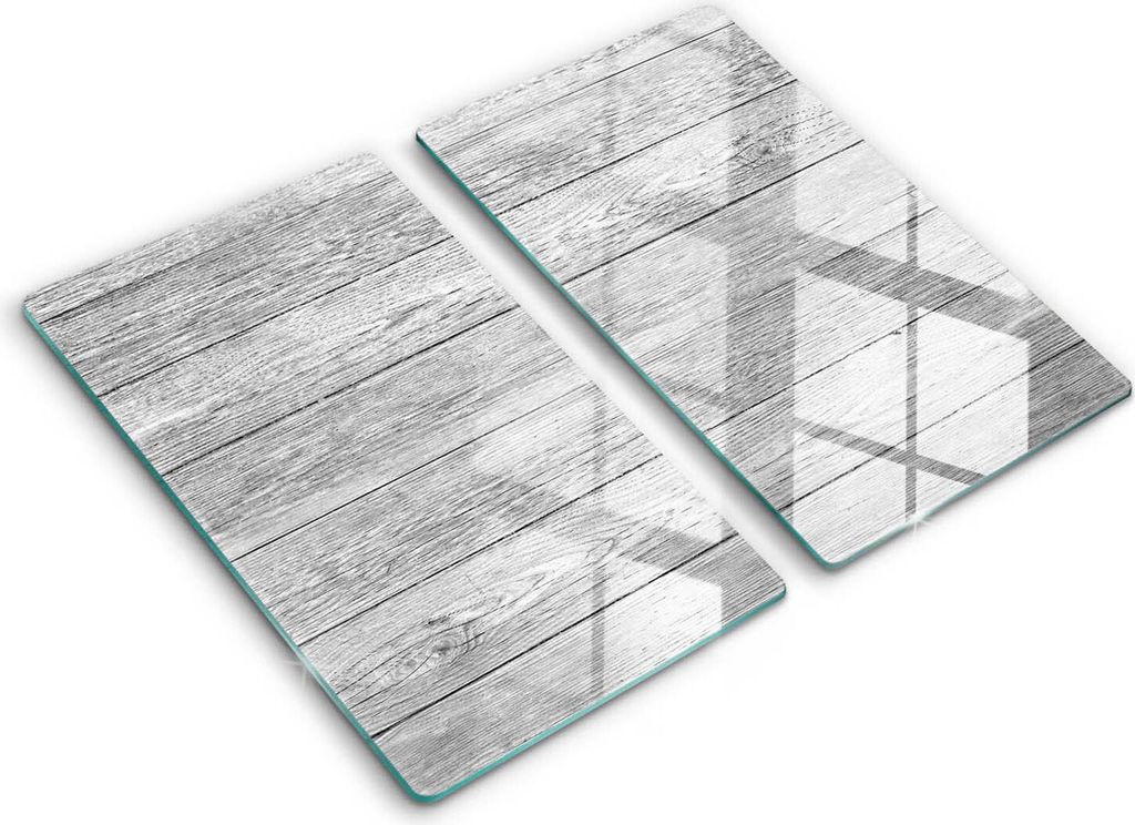 Abdeckung Glas - Küchenabdeckung - 2x30x52 cm - Abdeckplatte -Alte Holzbretter