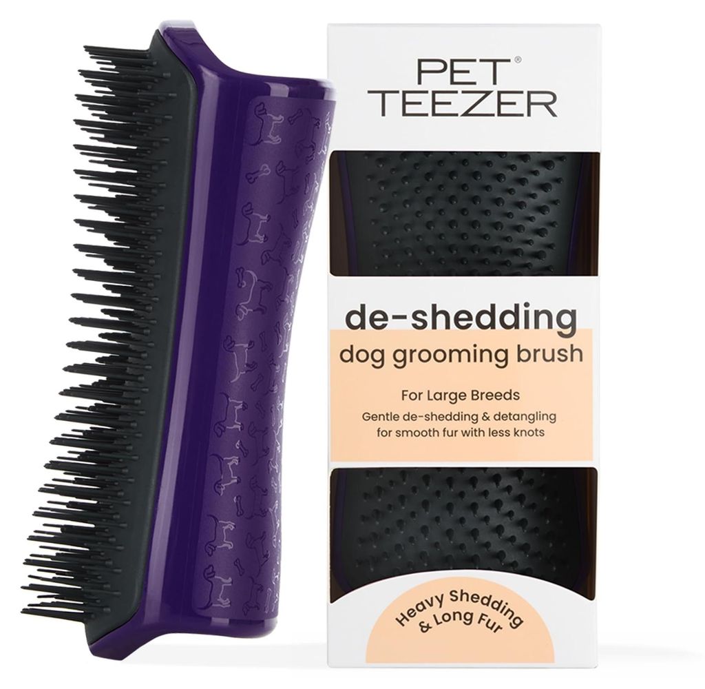 Pet Teezer, Fellpflegebürste für Hunde, Violett/Grau Produktbild 
