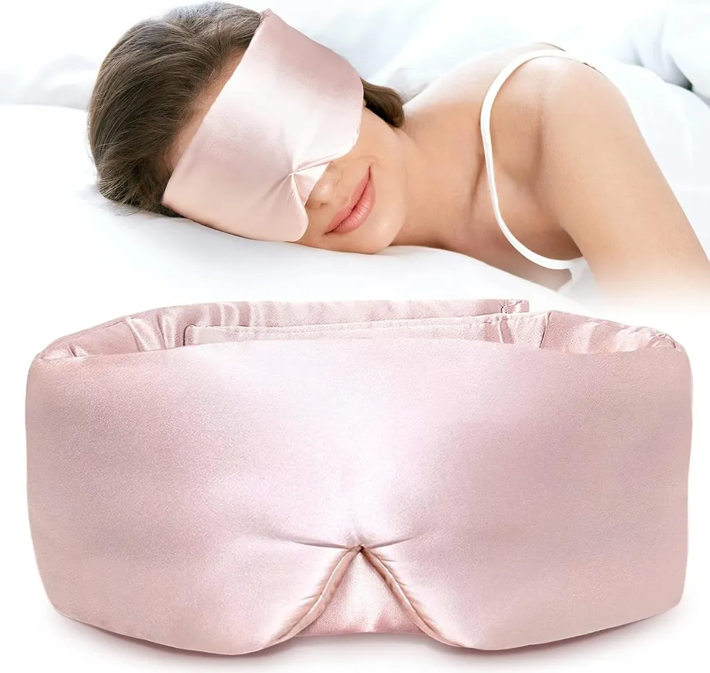 Masque pour les yeux anti-lumière en soie pour éviter les yeux fatigués