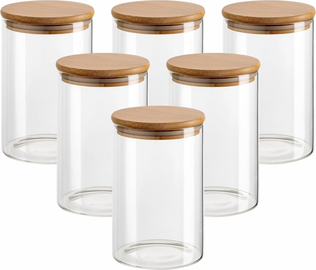 gouveo 6er Set Vorratsdose 500 ml rund aus Borosilikatglas Produktbild 