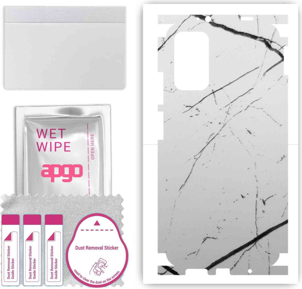 apgo Rückseite + Seiten Schutzfolie, Skin, kompatibel mit Xiaomi Redmi 9T, Hinten Displayschutzfolie aus Vinylfolie, kratzfest, einfache Montage -...